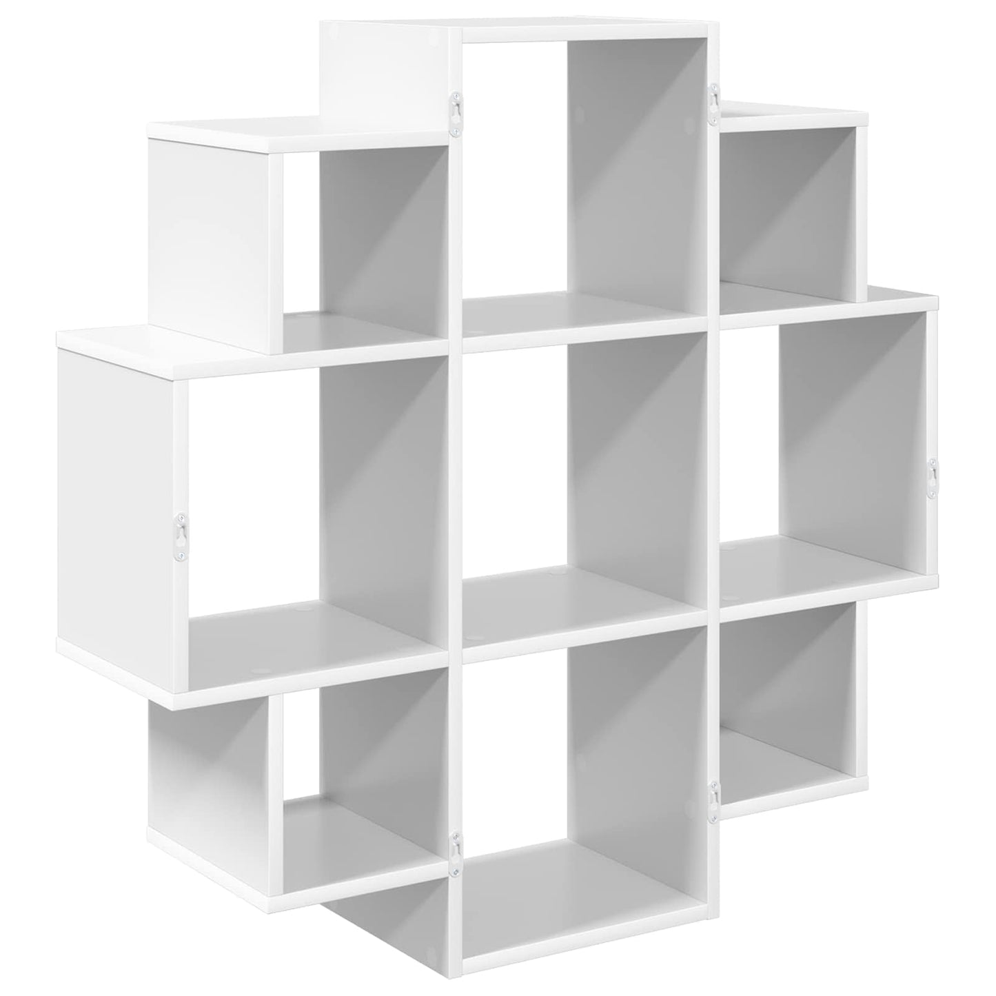 vidaXL Wall Shelf White 90 x 25 x 90 cm Engineered Wood 6