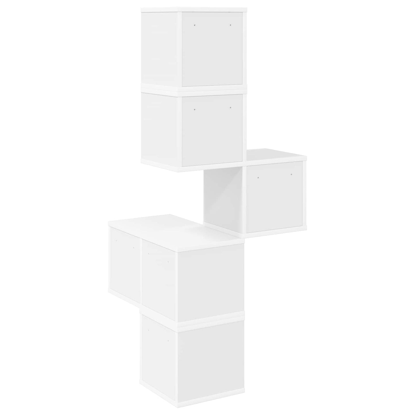 vidaXL Wall Corner Shelf White 48 x 48 x 120 cm Engineered Wood 6