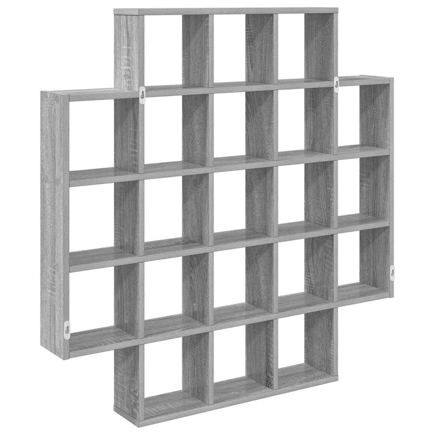 vidaXL Wall Shelf Grey Sonoma 100 x 13 x 100 cm Engineered Wood 6