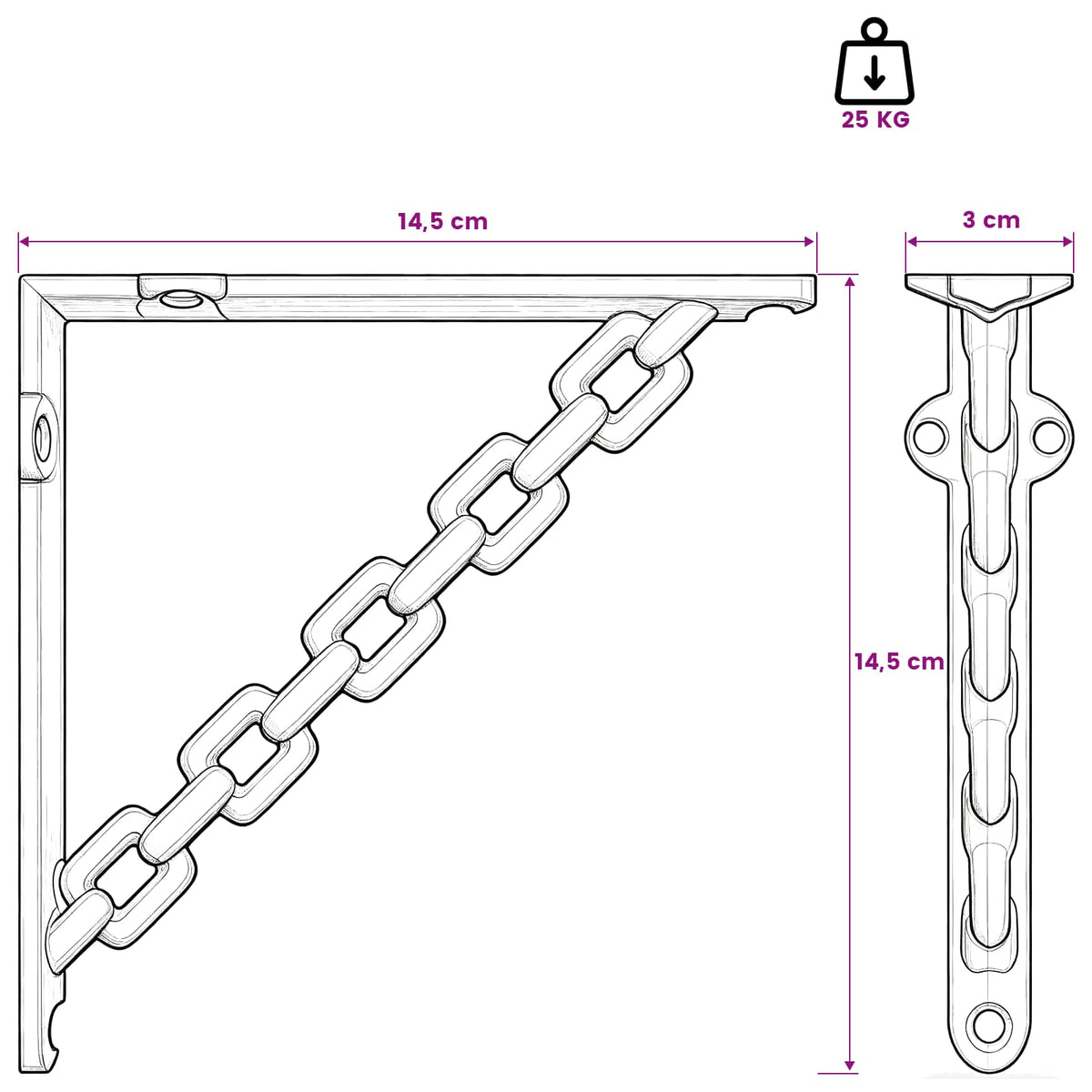 Wall Shelf Brackets 12 pcs Antique Brown
