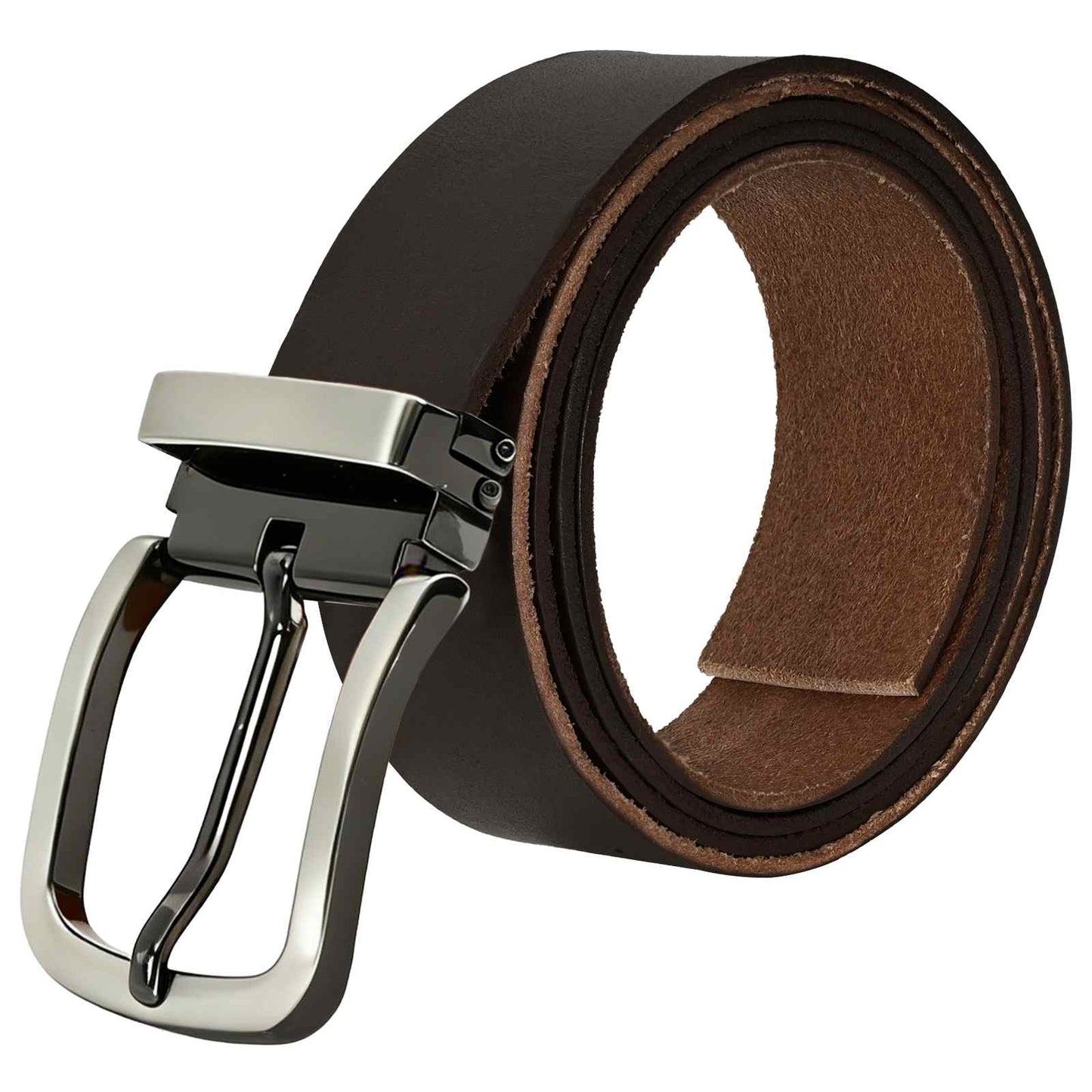 vidaXL Leather Strap 1 Dark Brown 1000 x 4 cm Leather 6