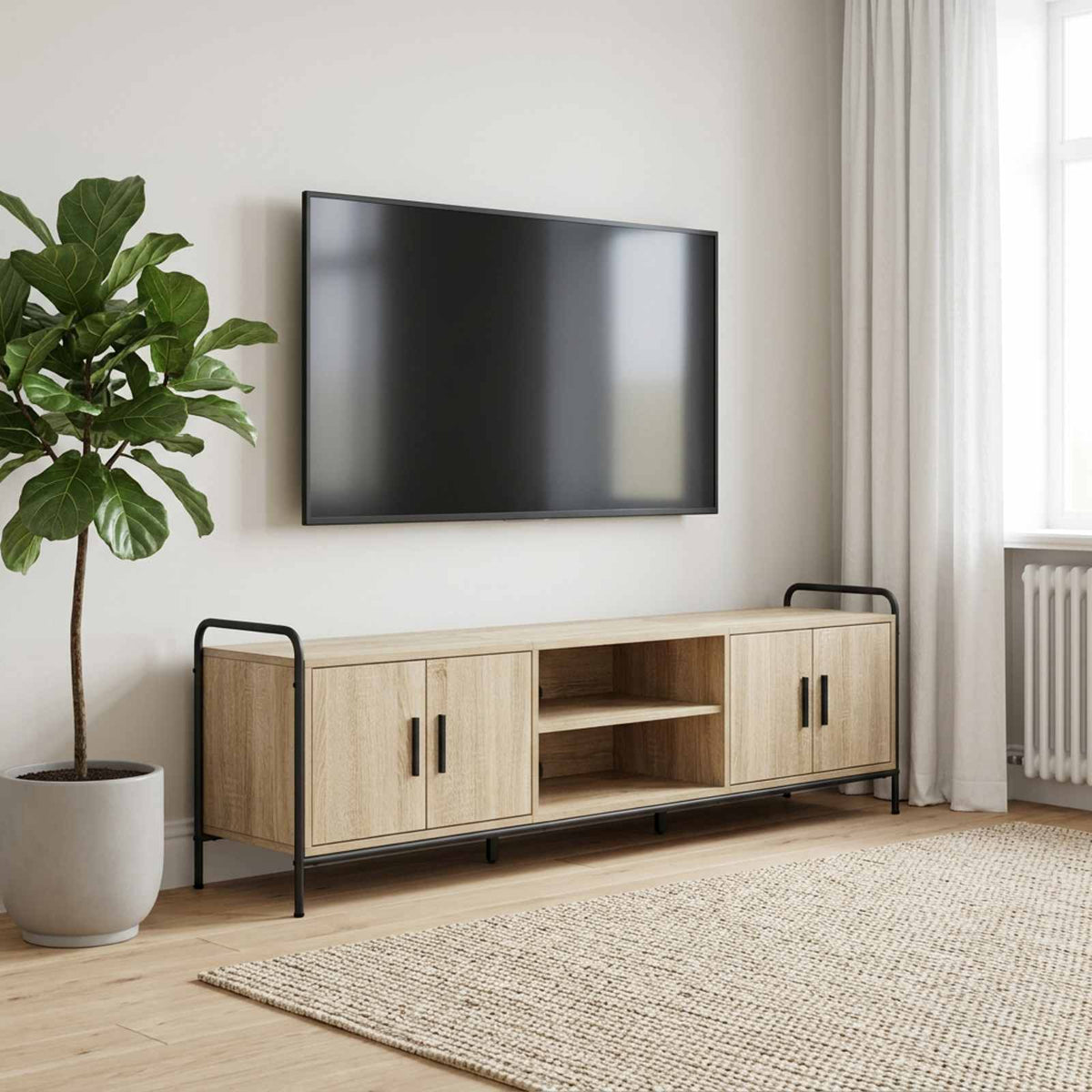 TV Cabinet Engineered Wood Sonoma oak 167.5 x 33 x 50 cm