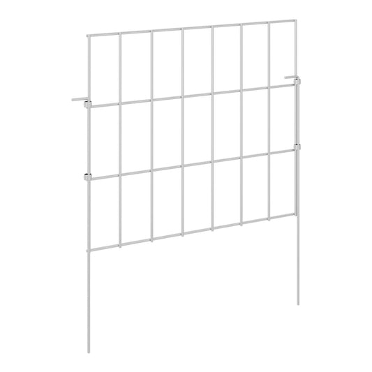 Garden Fence with Stakes Galvanised Steel Height 30 cm 35 cm 48