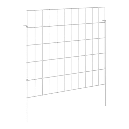 Garden Fence with Stakes Galvanised Steel Height 50 cm 55 cm 24