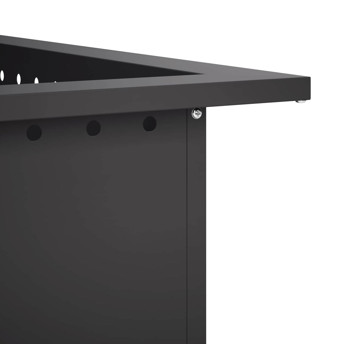 vidaXL Fire Pit Ring Black 90 x 90 x 25 cm Steel 6