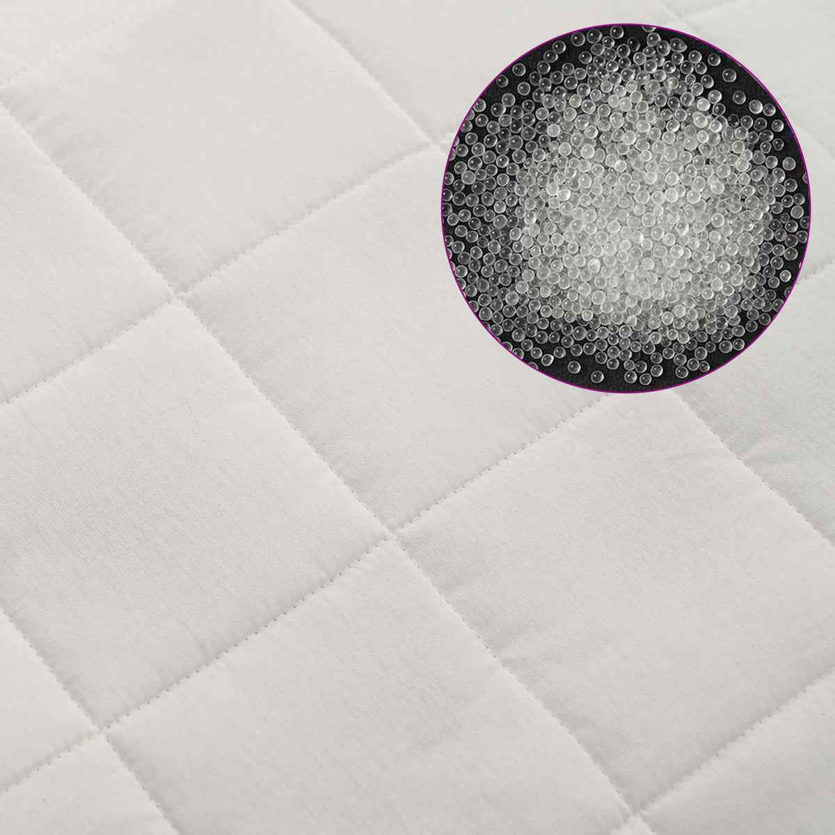 vidaXL Weighted Blanket White 138 x 200 cm 10 kg 100% Cotton 205T 6