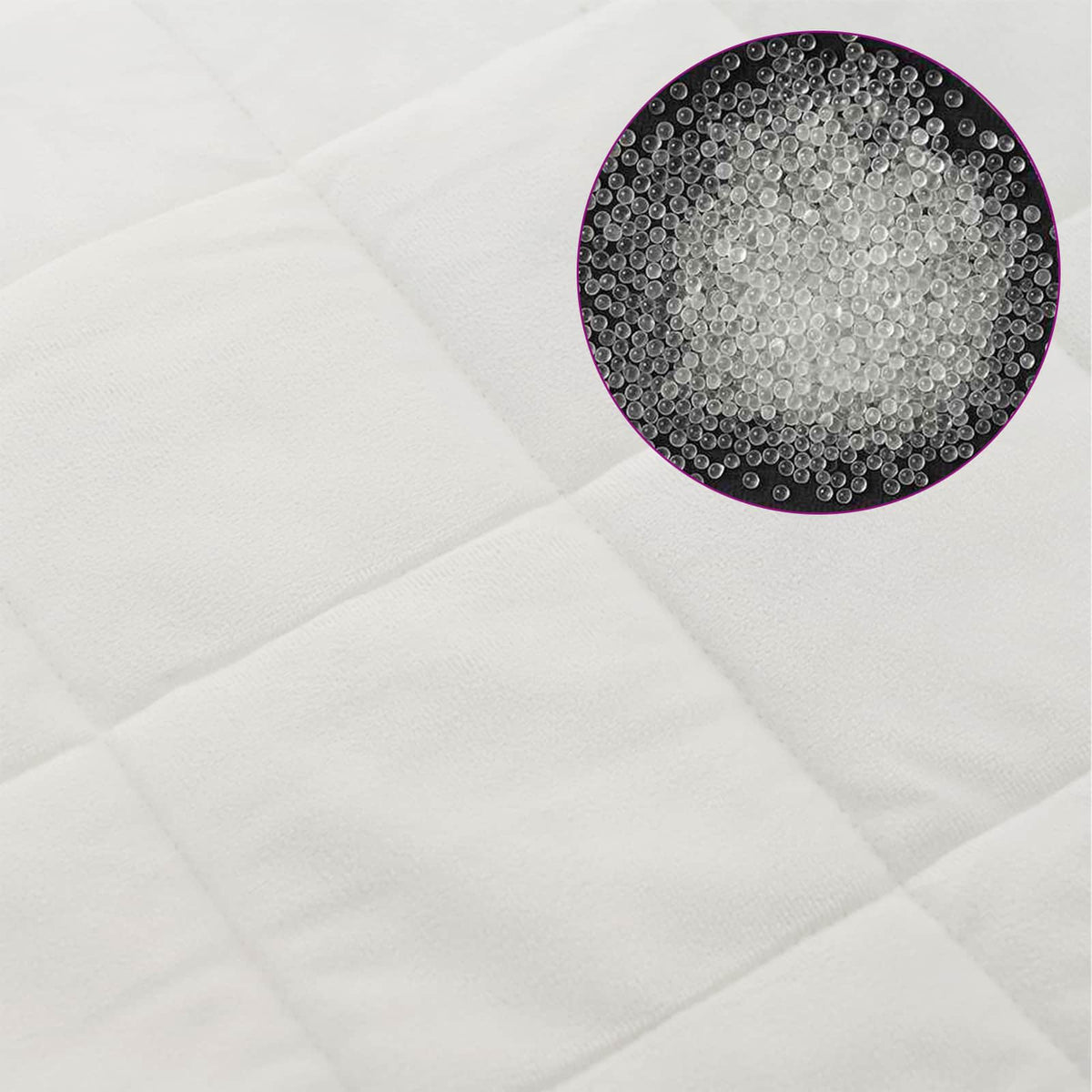 vidaXL Weighted Blanket White 200 x 200 cm 9 kg 100% Cotton 205T 6