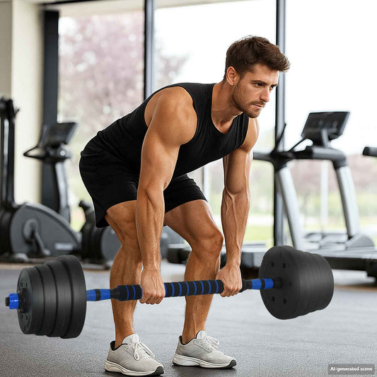 Dumbbell Barbell Black blue adjustable