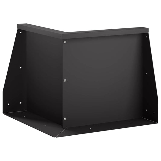 vidaXL Retaining Wall 50 x 50 x 40 cm Steel Black 2