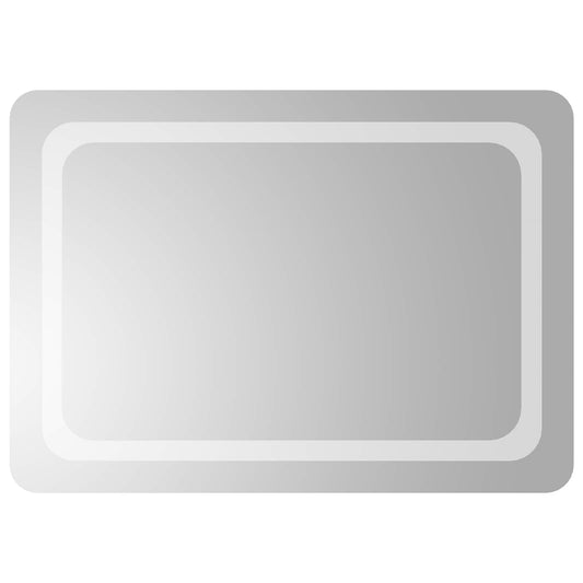 vidaXL LED Bathroom Mirror Transparent 70 x 50 cm Tempered Glass 2