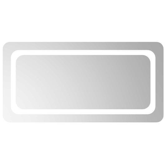 vidaXL LED Bathroom Mirror Transparent 80 x 40 cm Tempered Glass 2