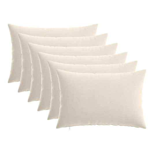 vidaXL Throw Pillow 6 pcs HEERLEN Cream 40 x 60 cm Chenille Fabric 2
