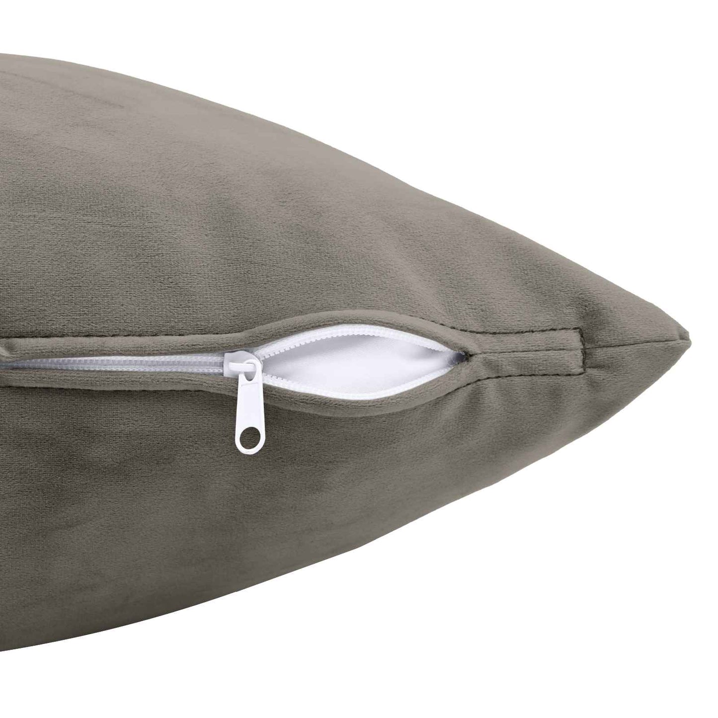 vidaXL Cushion with Pillow HEERLEN 6 pcs Light Grey Velvet 6