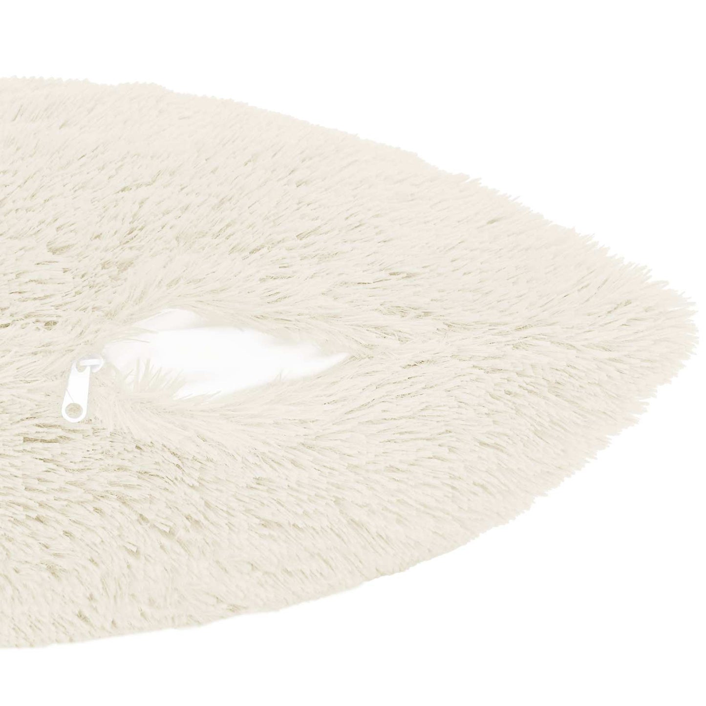 vidaXL Cushion with Pillow HEERLEN 6 pcs White PV Fleece 6
