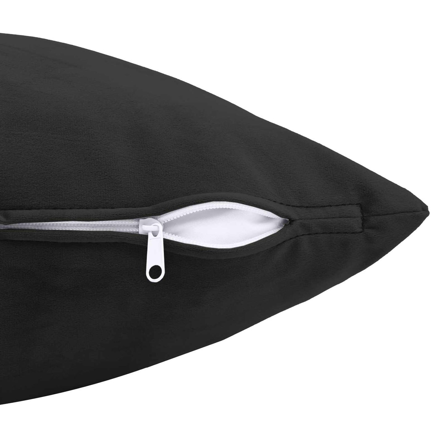 vidaXL Cushion with Pillow HEERLEN 2 pcs Black Velvet 6