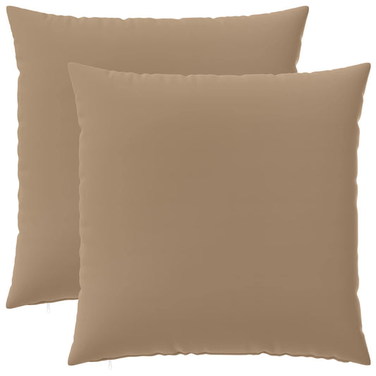 vidaXL Throw Pillow 2 pcs HEERLEN Taupe 80 x 80 cm Polyester 2