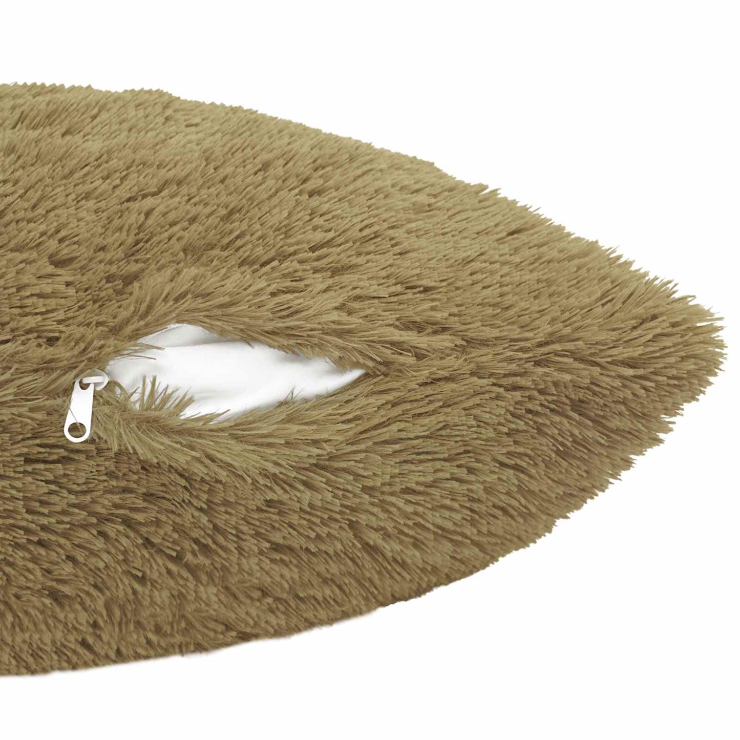 vidaXL Cushion with Pillow HEERLEN 2 pcs Light Grey PV Fleece 6