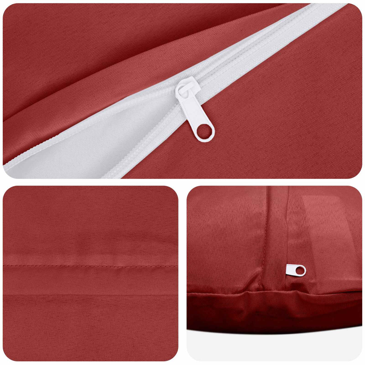 vidaXL Throw Pillow 6 pcs HEERLEN Wine Red Dia. 50 cm Polyester 6