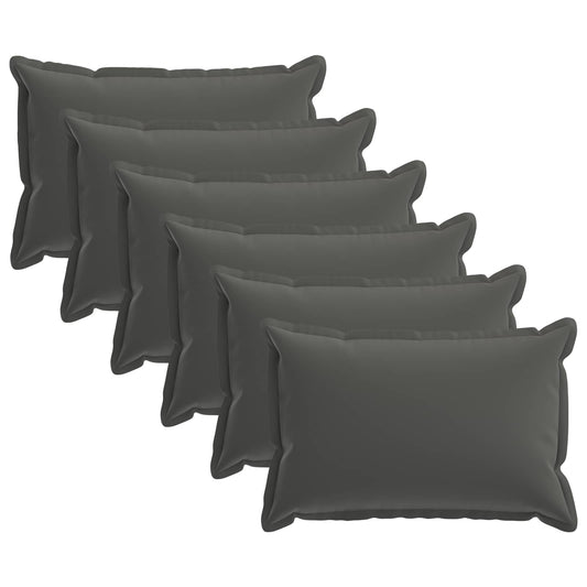 vidaXL Throw Pillow 6 pcs HOUTEN Anthracite 40 x 60 cm Polyester 2