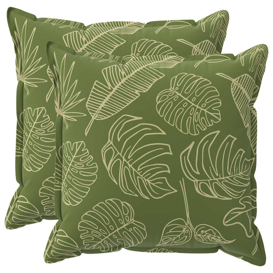 vidaXL Throw Pillow 2 pcs HOUTEN Leaf Design 80 x 80 cm Polyester 2