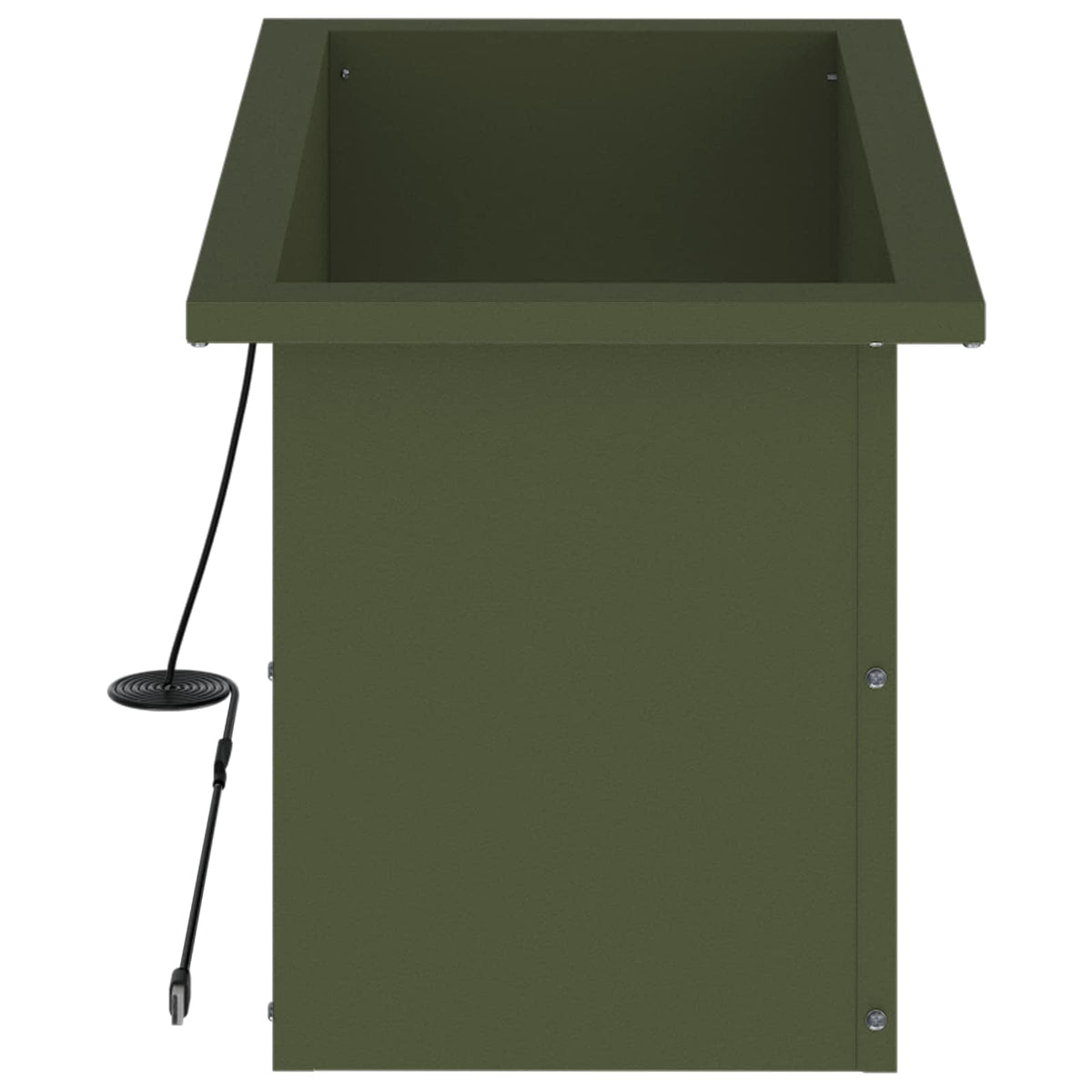 vidaXL Garden Planter with LED Olive Green 30 x 60 x 30 cm Steel 6