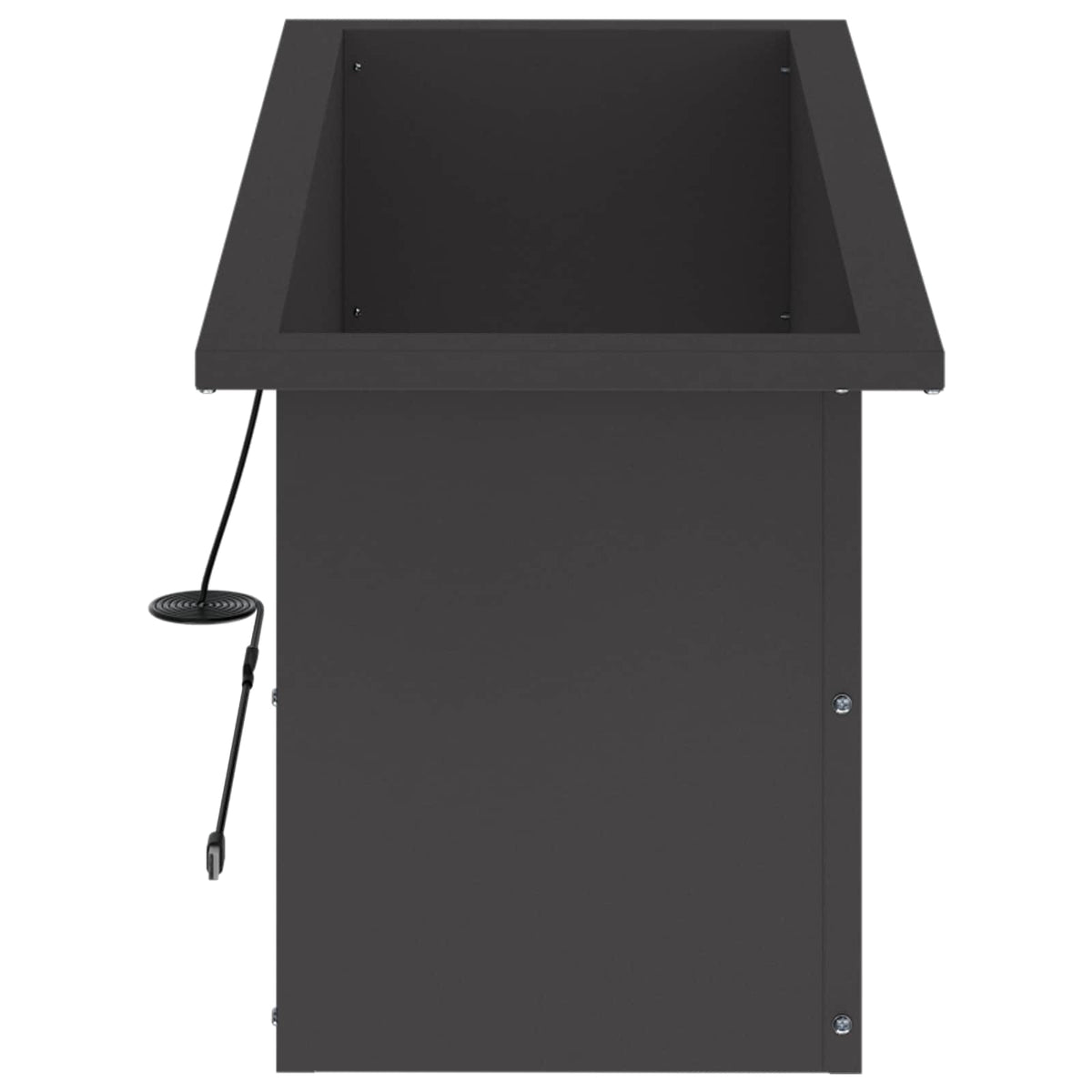 vidaXL Garden Planter with LED Black 30 x 80 x 30 cm Steel 6