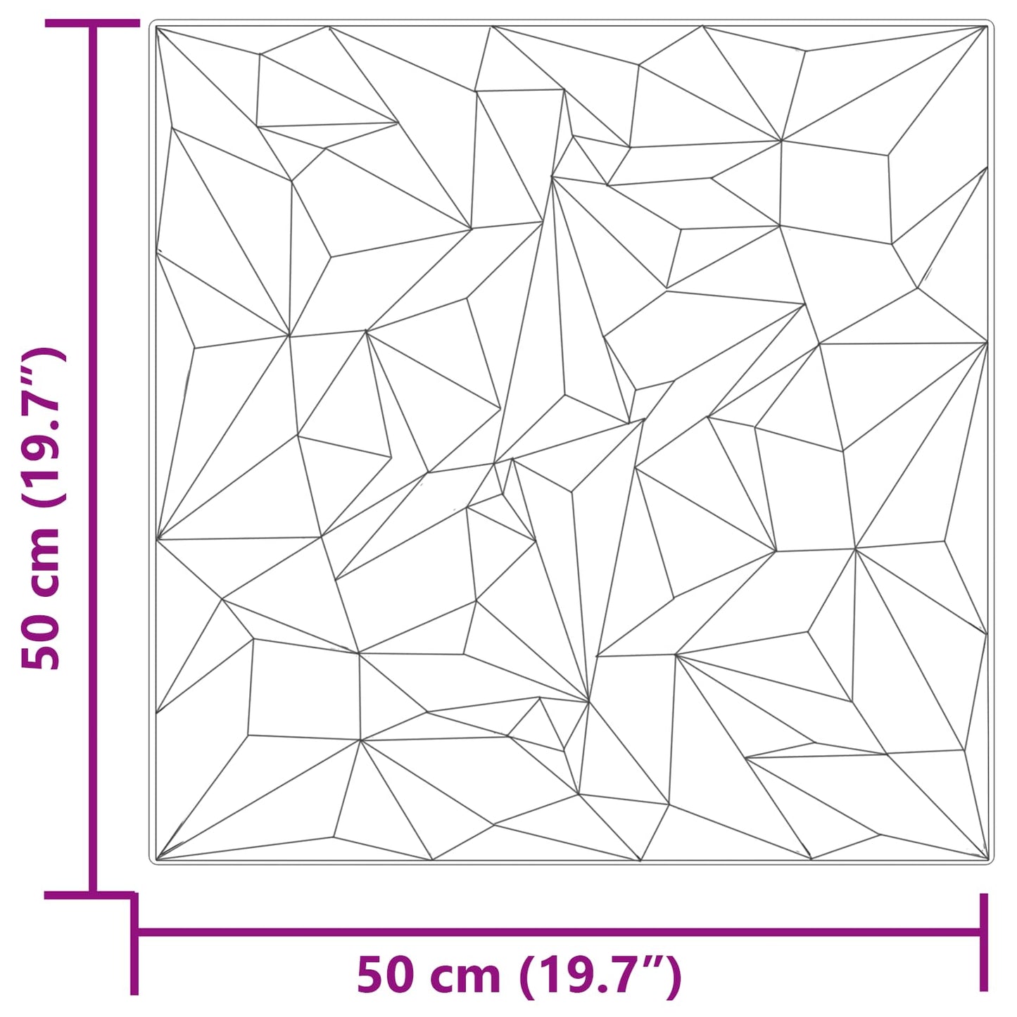 vidaXL Wall Panels 24 pcs 50 x 50 cm Amethyst Beton XPS Foam 5