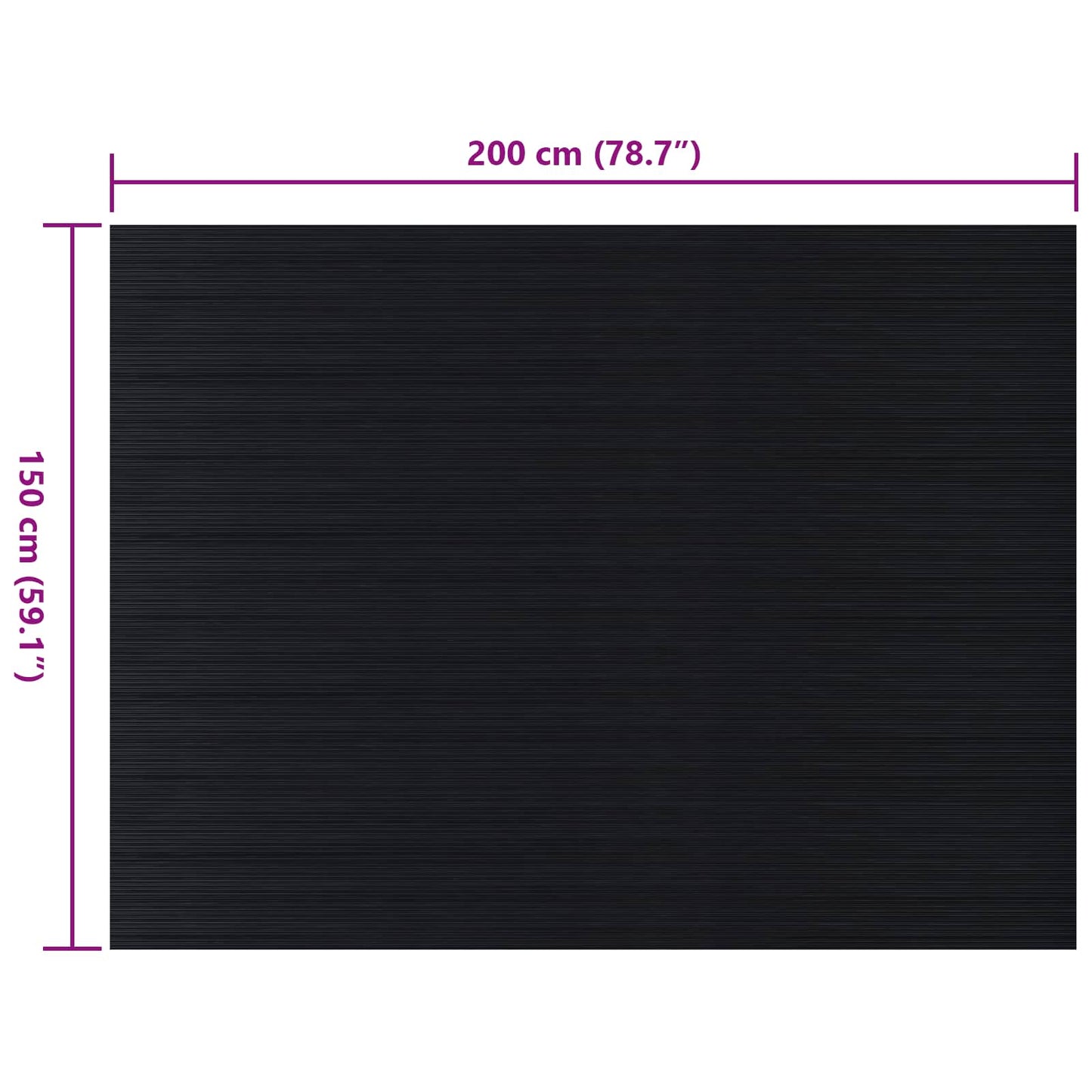vidaXL Floor Mat Black 1.5 x 2 m Rubber 6
