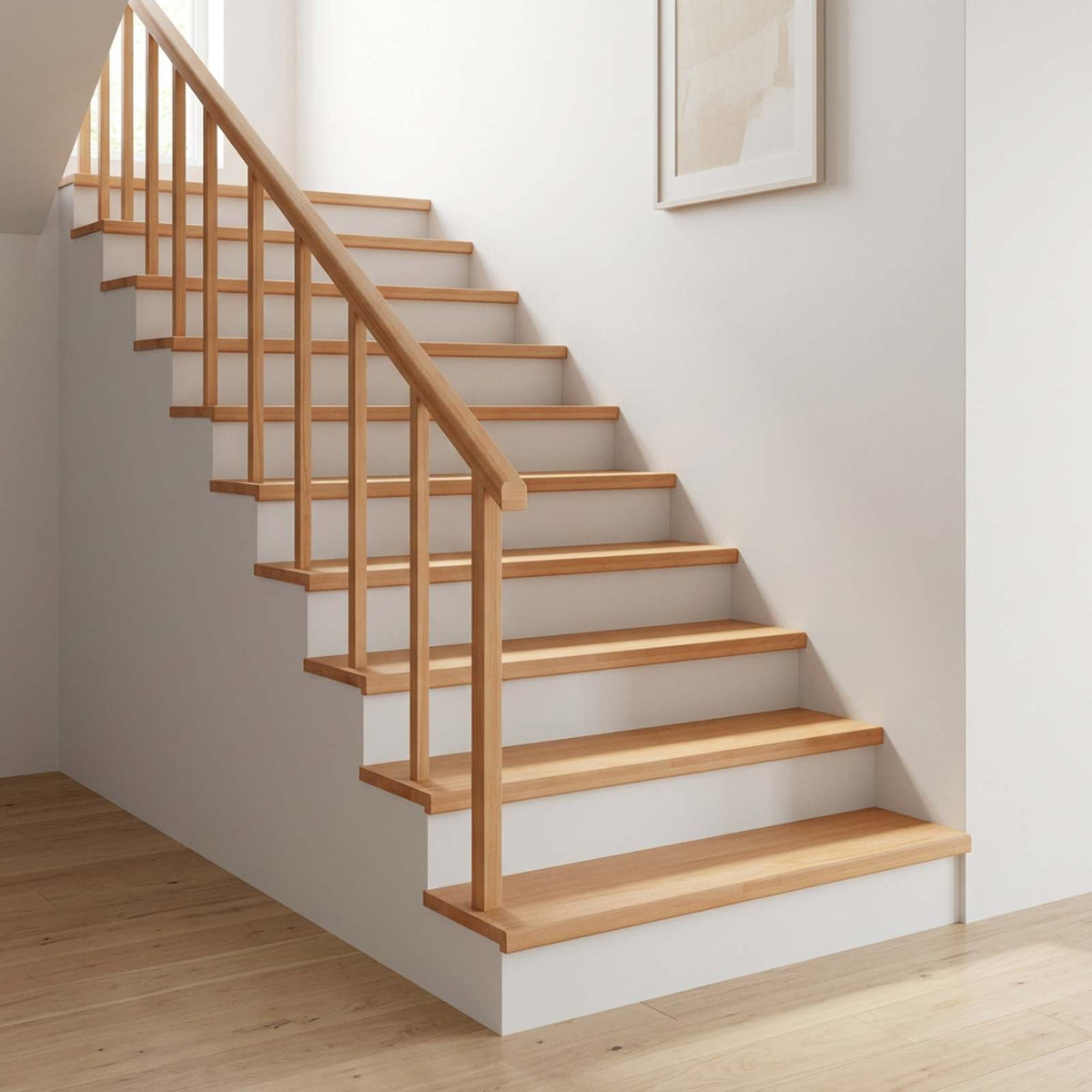 vidaXL Stair Treads Solid Beech Wood Depth 25 cm 2 pcs Natural