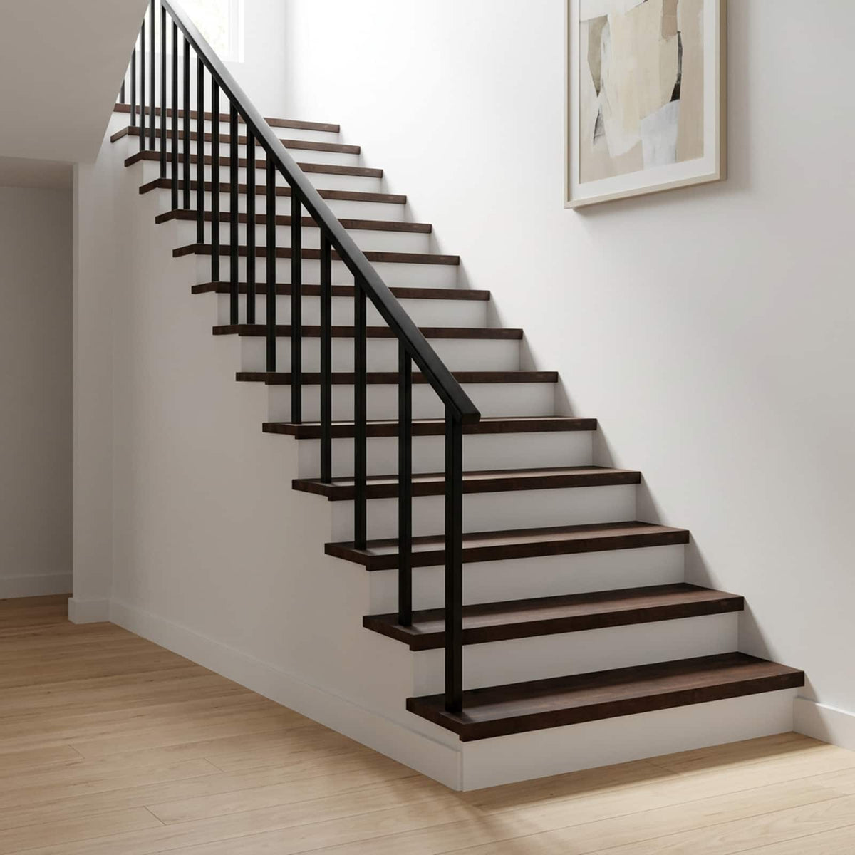 Stair Treads Solid Beech Wood Depth 30 cm 2 pcs Dark Brown 100 cm