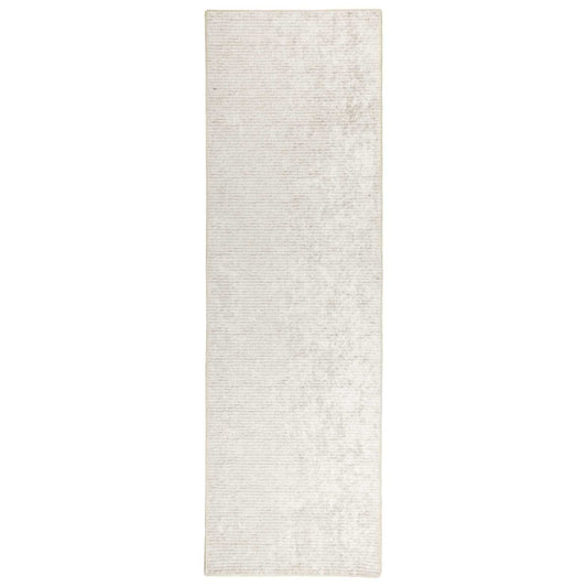 vidaXL Rug Cream 100 x 300 cm 100% Polyester 3 mm Washable 2