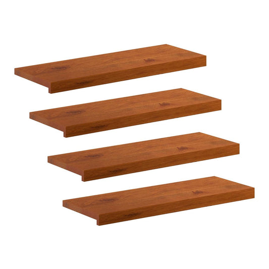 Stair Tread Solid Oak Wood Depth 30 cm 4 pcs Brown 80 cm