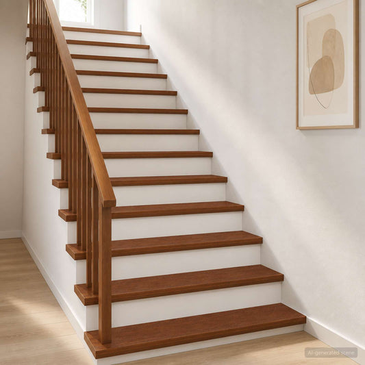 Stair Tread Solid Oak Wood Depth 30 cm 8 pcs Dark Brown 100 cm