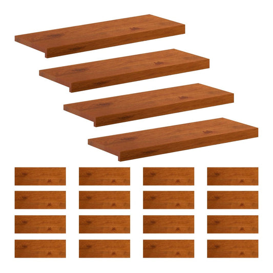 Stair Tread Solid Oak Wood Depth Brown