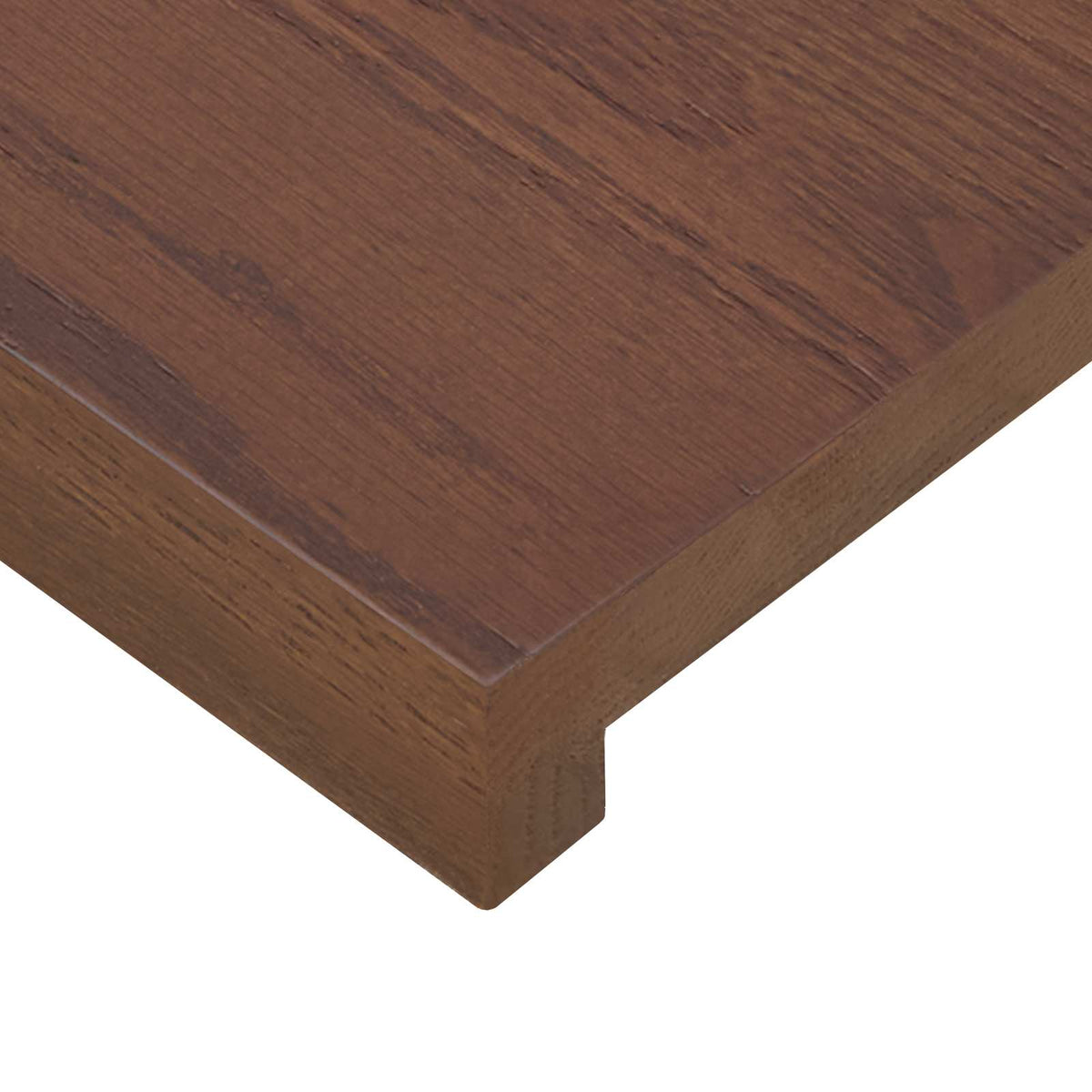 vidaXL Window Sills 2 pcs Dark Brown 100 x 20 x 2 cm Solid Oak Wood 6
