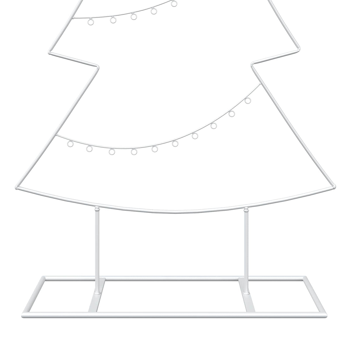 vidaXL Metal Christmas Tree with Stand KUOPIO 210 cm Steel White 6