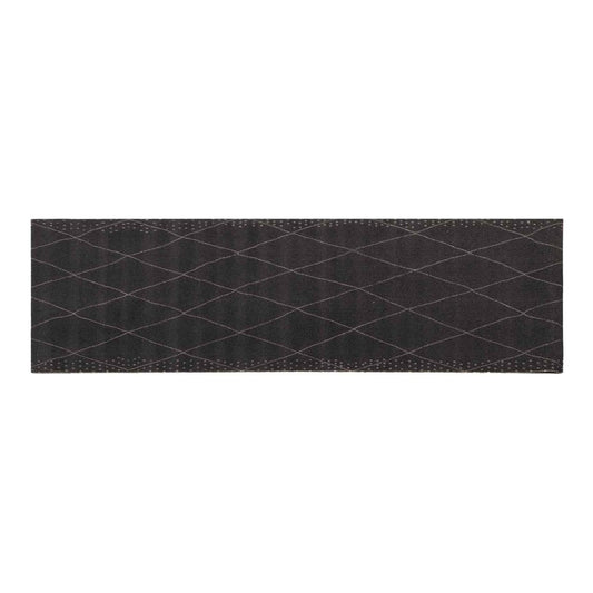 vidaXL Kitchen Rug Anthracite Checkered 300 x 60 cm 100% Polyamide 2