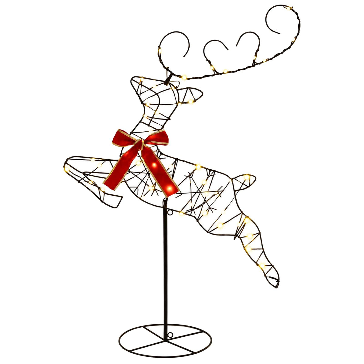 vidaXL Christmas Reindeer with Sleigh 3 pcs 160 LEDs Warm White 6