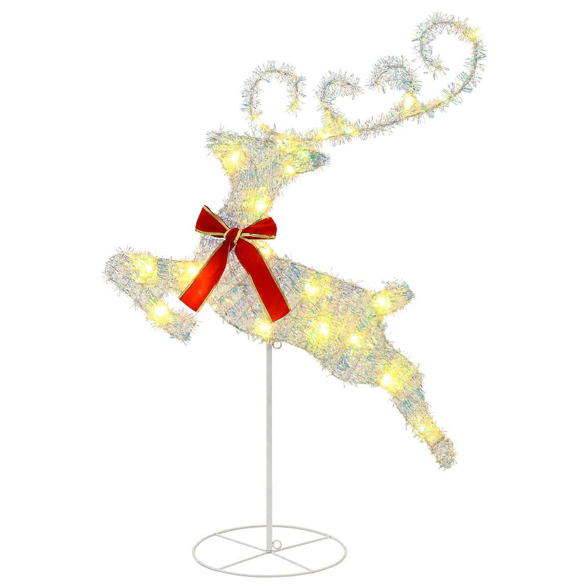 vidaXL Christmas Reindeer with Sleigh 3 pcs 72 LEDs Warm White 6