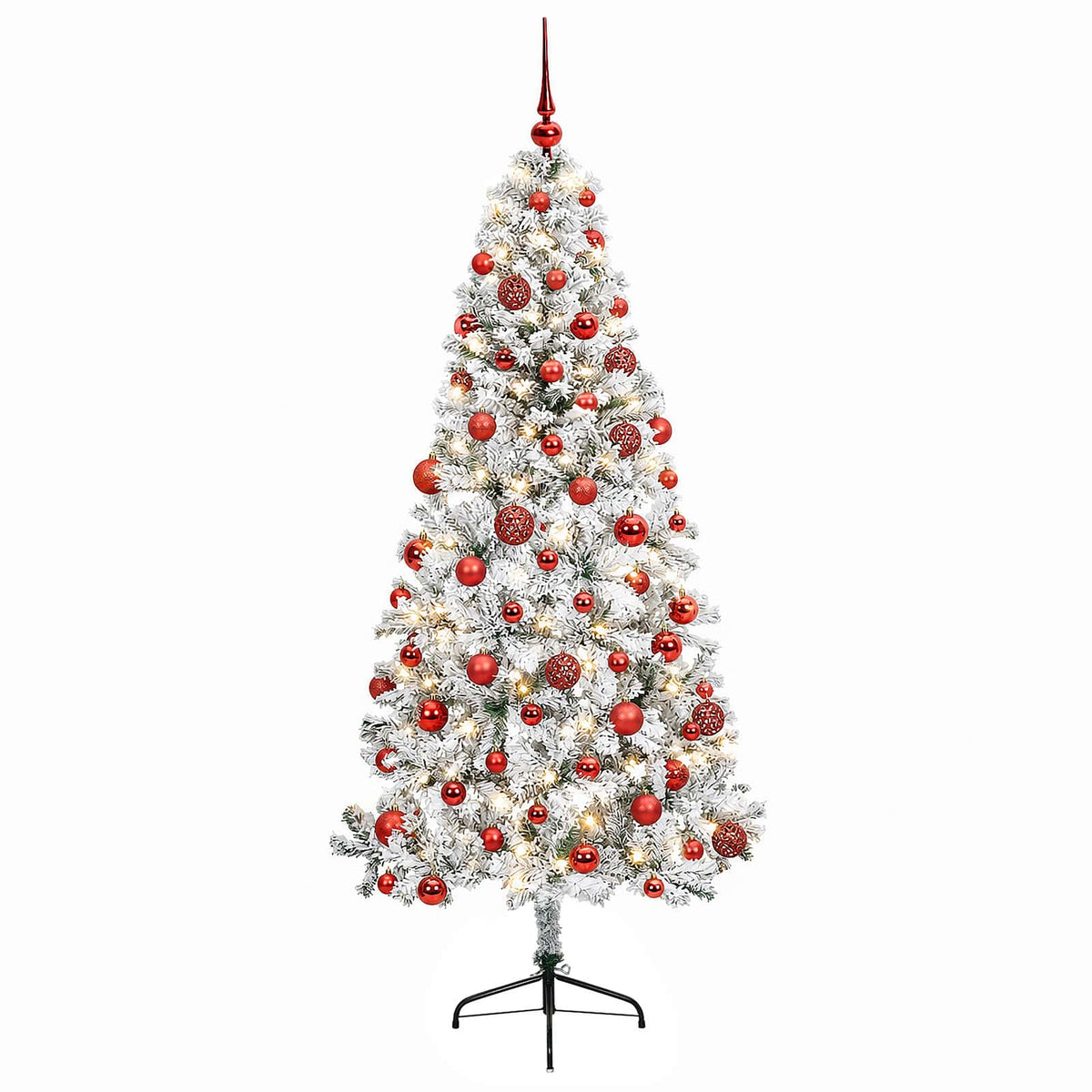 vidaXL Artificial Christmas Tree with Bauble 210 cm 300 LEDs 4