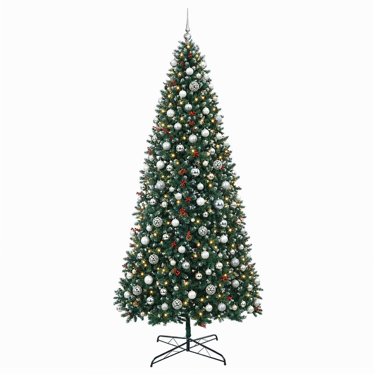 Artificial Hinged Christmas Tree Bauble LEDs