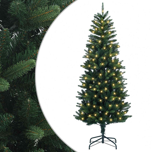 vidaXL Artificial Hinged Christmas Tree 120 cm 150 LEDs Warm White PVC 2