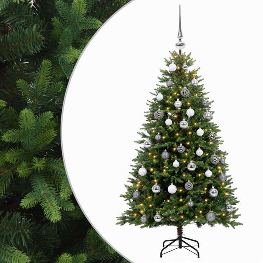 vidaXL Artificial Christmas Tree with Bauble 150 cm 150 LEDs 2