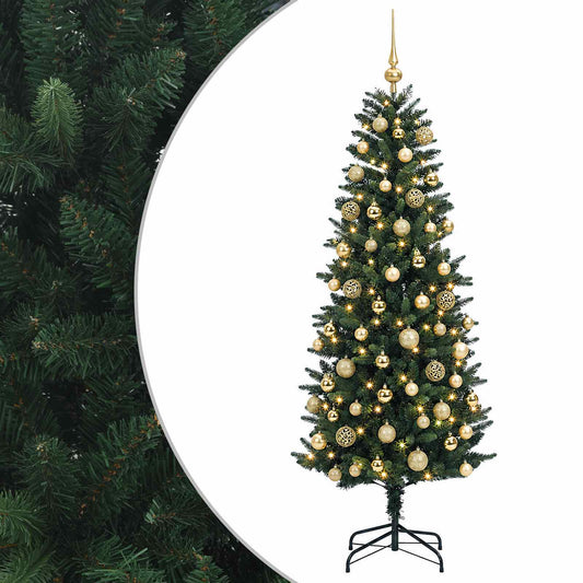 vidaXL Artificial Christmas Tree with Bauble 180 cm 300 LEDs 2