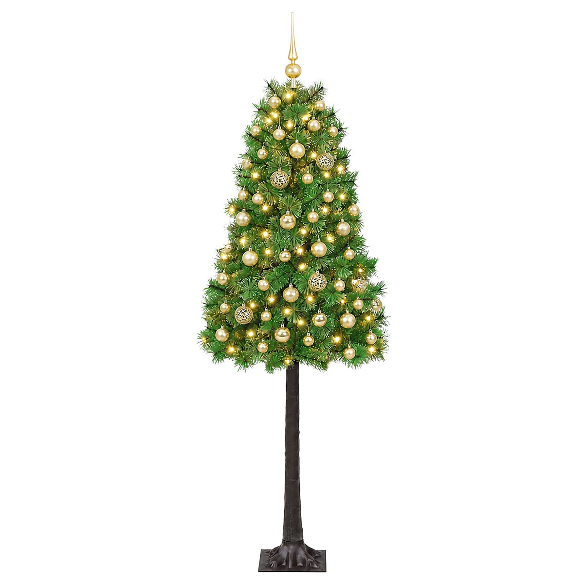 vidaXL Artificial Hinged Christmas Tree with Baubles 180 cm 300 LEDs 4
