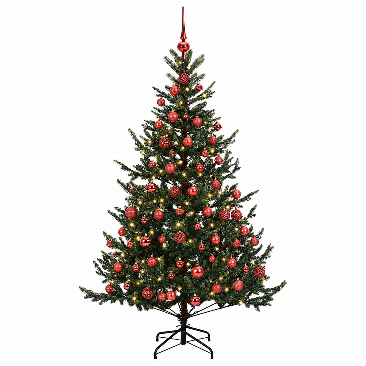 vidaXL Artificial Christmas Tree with Bauble 180 cm 300 LEDs 4