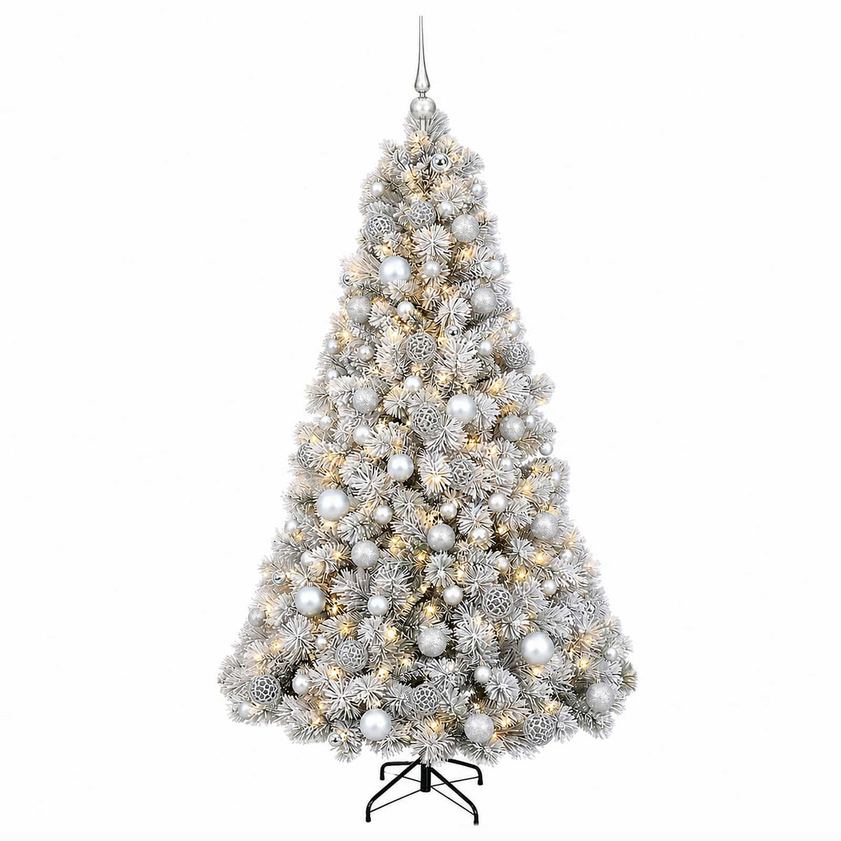 vidaXL Artificial Christmas Tree with Bauble 240 cm 300 LEDs 4