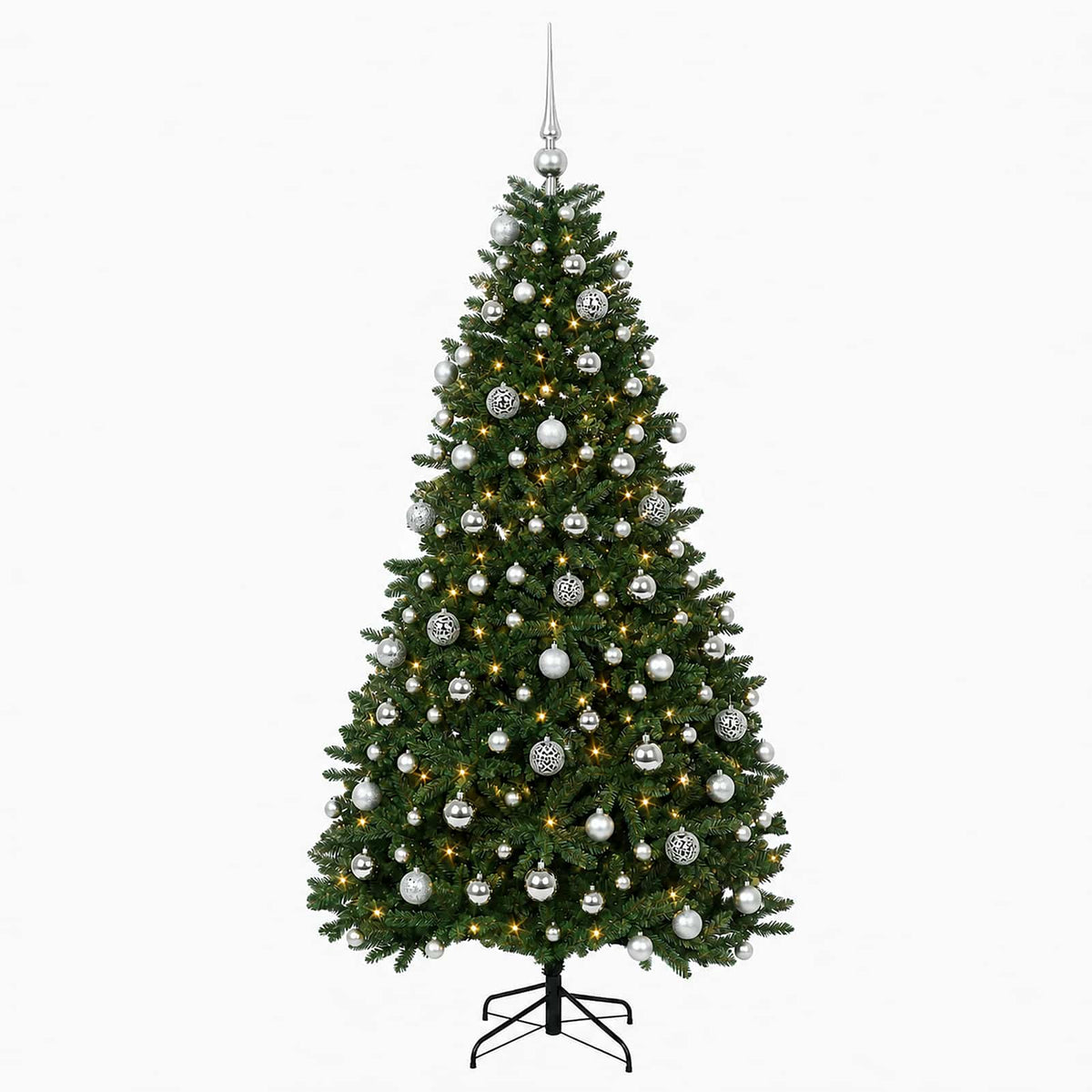 Artificial Christmas Tree Mid-green Bauble LEDs