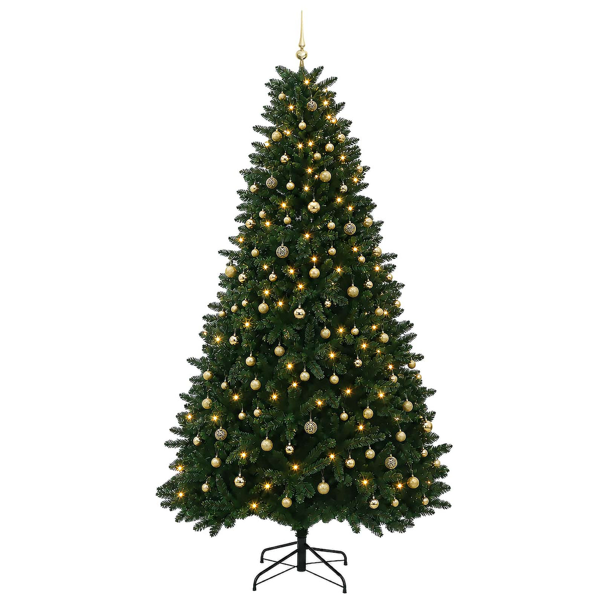 vidaXL Artificial Christmas Tree Mid-green with Bauble 300 cm 600 LEDs 4