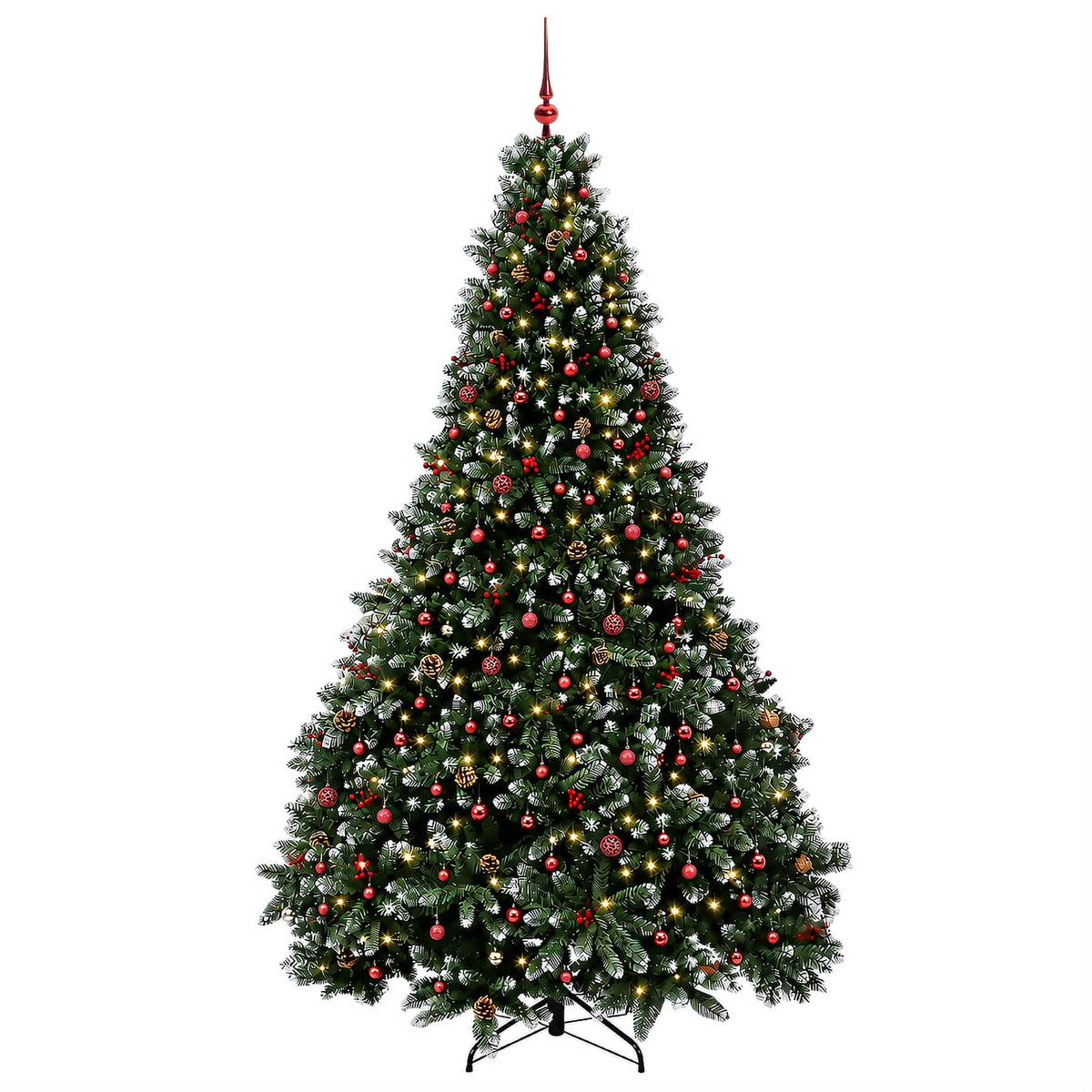 vidaXL Artificial Christmas Tree Green with Bauble 300 cm 600 LEDs 4